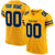 Custom Yellow Navy-Blue Mesh Authentic Football Jersey