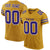 Custom Yellow Purple-White Mesh Authentic Football Jersey