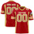 Custom Red Gold-White-Gold Mesh Drift Fashion Football Jersey