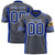 Custom Gray-Royal Blue Mesh Drift Fashion Football Jersey