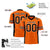 Custom Orange Black Mesh Drift Fashion Football Jersey