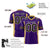 Custom Purple-Old Gold Black Mesh Drift Fashion Football Jersey