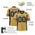 Custom Old Gold-Black Mesh Drift Fashion Football Jersey