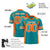 Custom Aqua Orange-White Mesh Drift Fashion Football Jersey