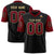 Custom Black Crimson Mesh Authentic Football Jersey