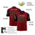 Custom Crimson Black Mesh Authentic Football Jersey