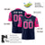 Custom Navy Pink Mesh Authentic Football Jersey