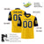 Custom Gold Navy Mesh Authentic Football Jersey