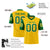 Custom Gold-Kelly Green Mesh Authentic Football Jersey