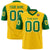 Custom Gold-Kelly Green Mesh Authentic Football Jersey