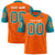 Custom Orange Aqua Mesh Authentic Football Jersey