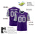 Custom Purple Gray Mesh Authentic Football Jersey