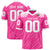 Custom Pink Gray Personalized Tiger Stripe Graffiti Pattern Authentic Football Jersey