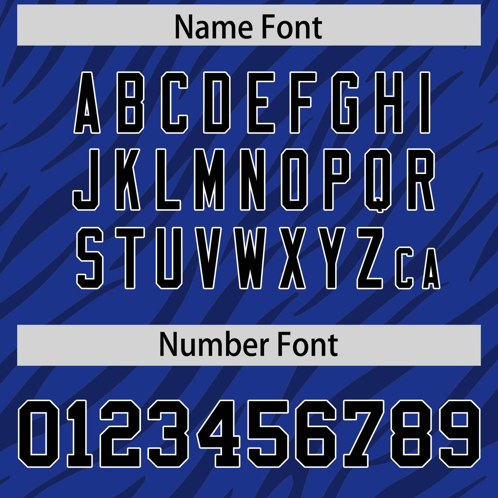 Custom Royal Blue Dark Gray Personalized Tiger Stripe Graffiti Pattern Authentic Football Jersey