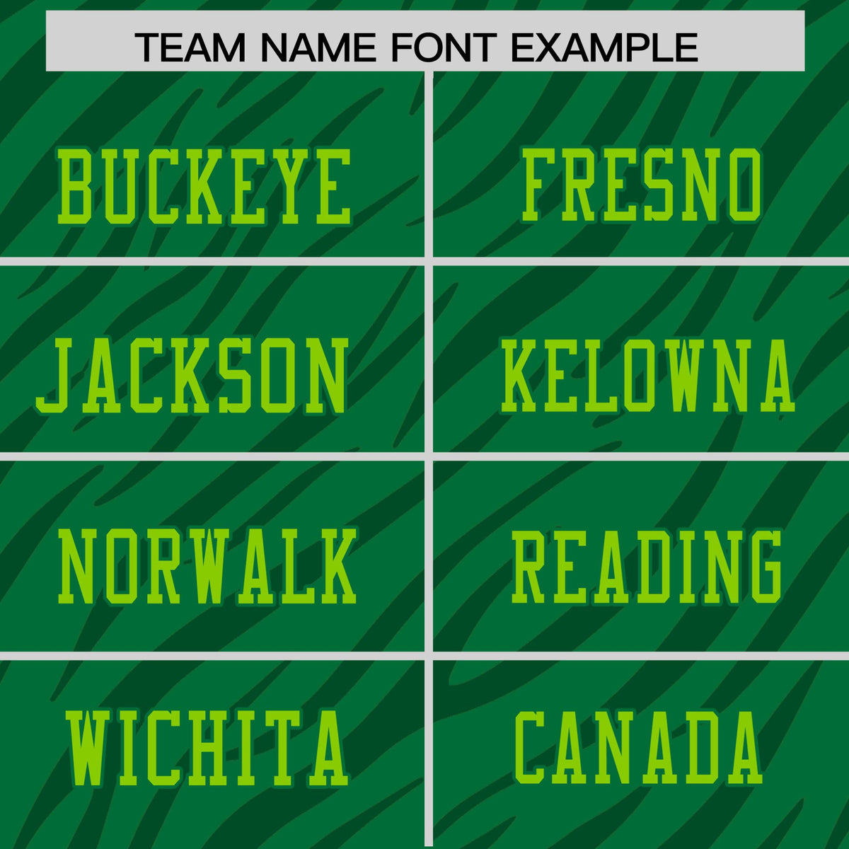 Custom Kelly Green Gray Personalized Tiger Stripe Graffiti Pattern Authentic Football Jersey