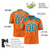 Custom Orange Gream Personalized Tiger Stripe Graffiti Pattern Authentic Football Jersey