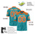 Custom Aqua Orange Personalized Tiger Stripe Graffiti Pattern Authentic Football Jersey