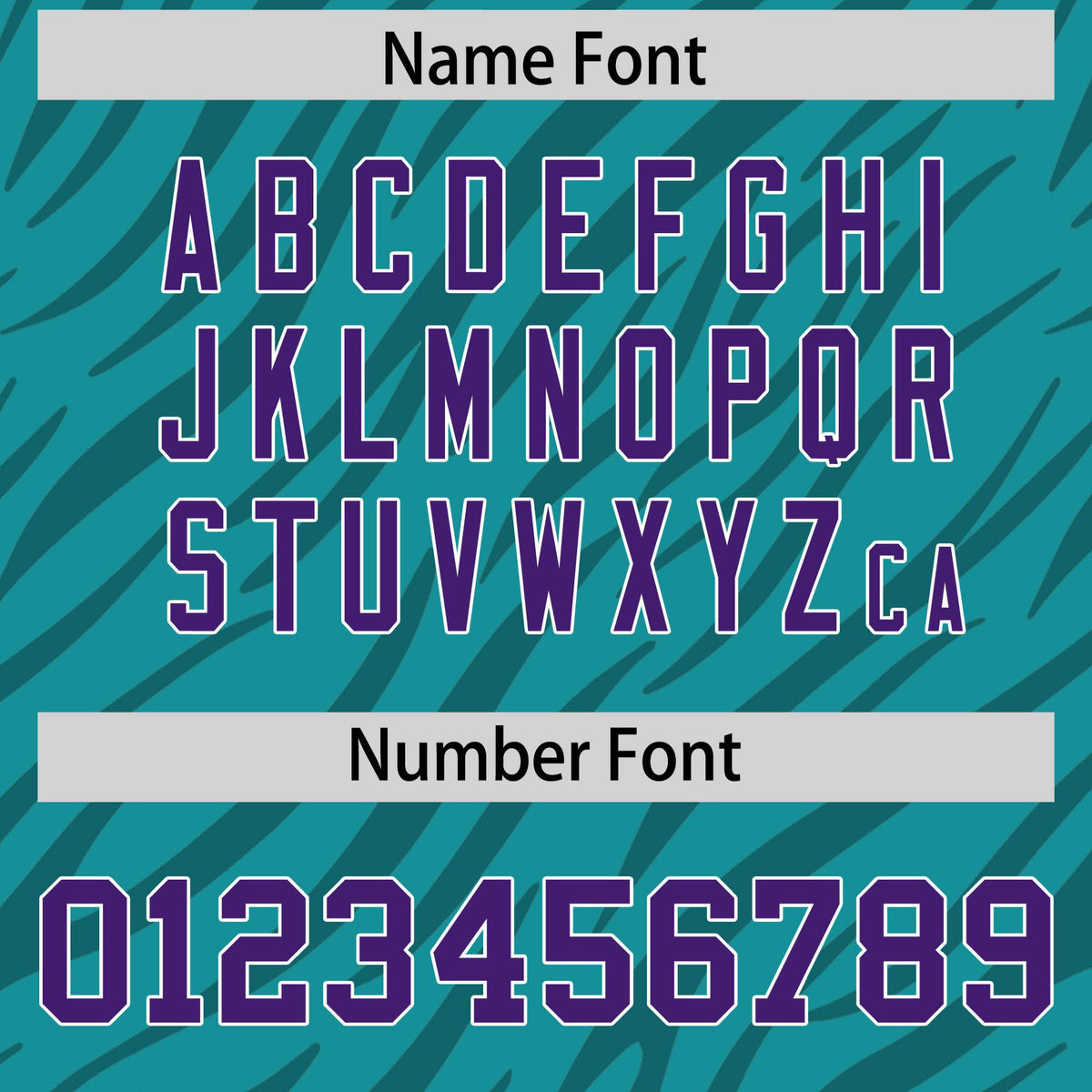 Custom Aqua Purple Personalized Tiger Stripe Graffiti Pattern Authentic Football Jersey