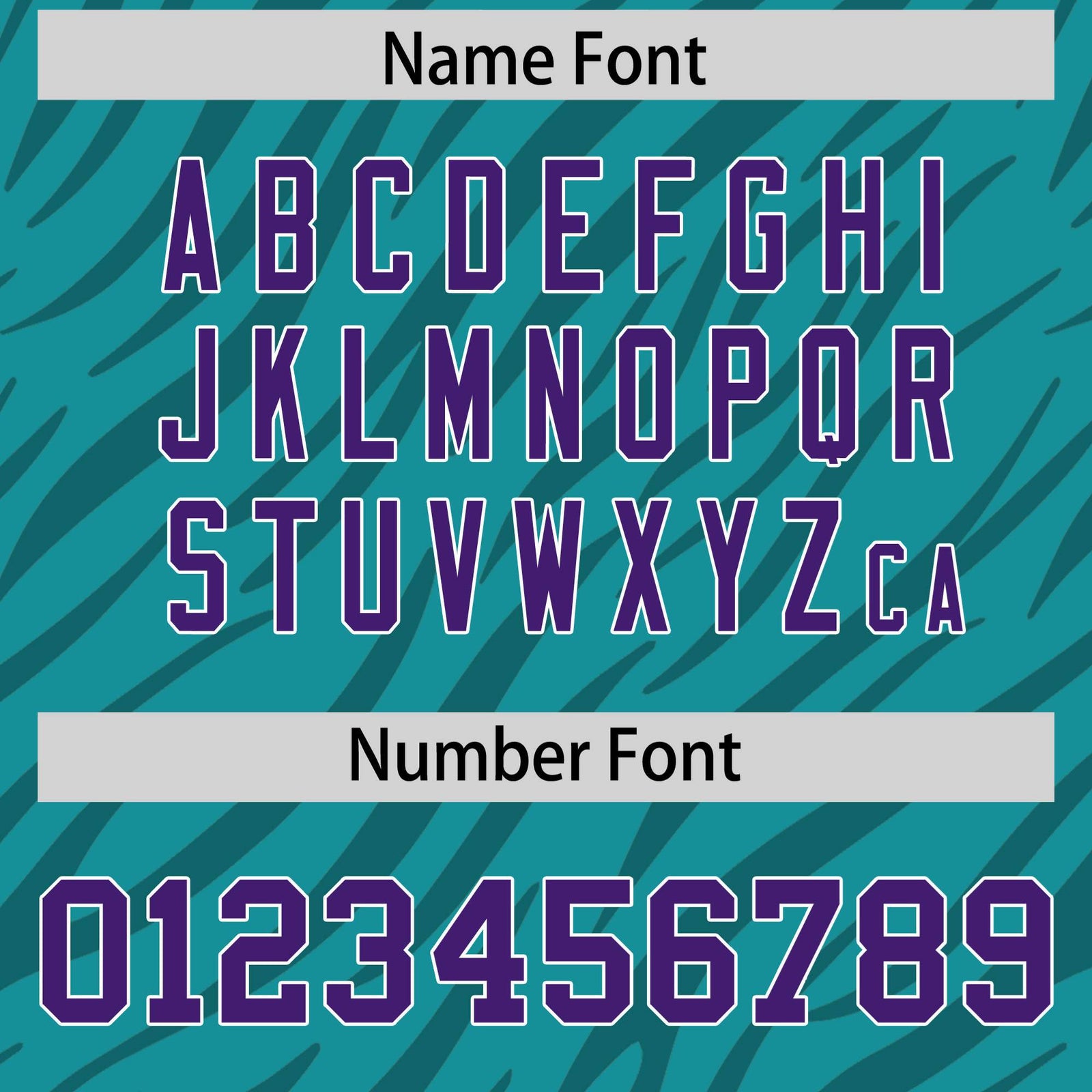 Custom Aqua Purple Personalized Tiger Stripe Graffiti Pattern Authentic Football Jersey