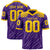 Custom Purple Yellow Personalized Tiger Stripe Graffiti Pattern Authentic Football Jersey