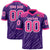 Custom Purple Pink Personalized Tiger Stripe Graffiti Pattern Authentic Football Jersey