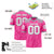 Custom Pink Gray Personalized Tiger Stripe Graffiti Pattern Authentic Football Jersey