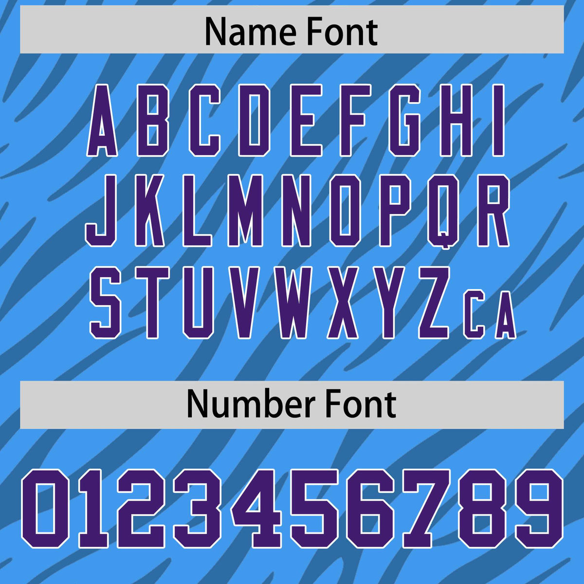 Custom Powder Blue Purple Personalized Tiger Stripe Graffiti Pattern Authentic Football Jersey