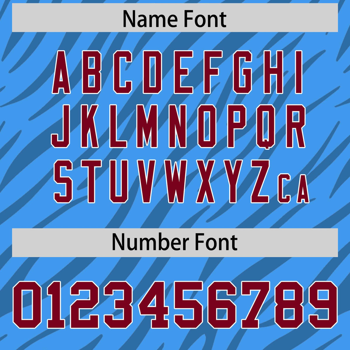 Custom Powder Blue Crimson Personalized Tiger Stripe Graffiti Pattern Authentic Football Jersey