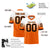 Custom White Orange Black Gradient Fashion Mesh Authentic Football Jersey