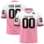 Custom White-Light Pink-Black Gradient Fashion Mesh Authentic Football Jersey