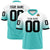 Custom White-Bright Green-Black Gradient Fashion Mesh Authentic Football Jersey