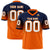 Custom Navy Orange-White Gradient Fashion Mesh Authentic Football Jersey