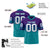 Custom Purple Teal-White Gradient Fashion Mesh Authentic Football Jersey