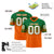 Custom Kelly Green Orange-White Gradient Fashion Mesh Authentic Football Jersey