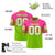 Custom Pink Neon Green Gradient Fashion Mesh Authentic Football Jersey