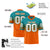 Custom Aqua Orange-White Gradient Fashion Mesh Authentic Football Jersey