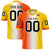 Custom Orange White-Gold01 Personalized Gradient Fashion Authentic Football Jersey