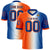 Custom Orange White-Royal Blue Personalized Gradient Fashion Authentic Football Jersey