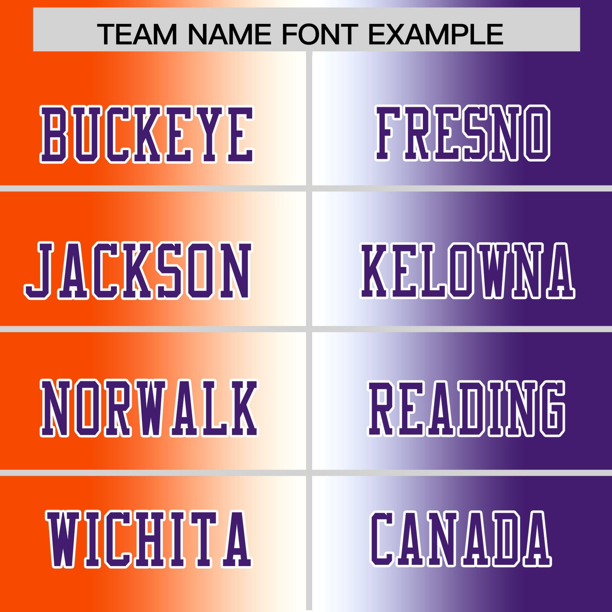 Custom Orange White-Purple Personalized Gradient Fashion Authentic Football Jersey