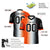 Custom Orange White-Black Personalized Gradient Fashion Authentic Football Jersey