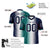 Custom Aqua White-Navy Personalized Gradient Fashion Authentic Football Jersey