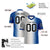 Custom Gray White-Royal Blue Personalized Gradient Fashion Authentic Football Jersey