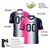 Custom Pink White-Navy Personalized Gradient Fashion Authentic Football Jersey