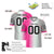 Custom Pink White-Gray Personalized Gradient Fashion Authentic Football Jersey