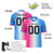 Custom Pink White-Powder Blue Personalized Gradient Fashion Authentic Football Jersey