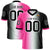 Custom Pink White-Black Personalized Gradient Fashion Authentic Football Jersey