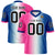 Custom Pink White-Royal Blue Personalized Gradient Fashion Authentic Football Jersey