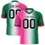 Custom Pink White-Green Personalized Gradient Fashion Authentic Football Jersey