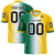 Custom Green White-Gold Personalized Gradient Fashion Authentic Football Jersey