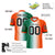 Custom Green White-Orange Personalized Gradient Fashion Authentic Football Jersey